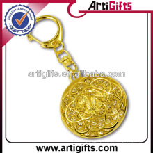 Wholesale rhinestone keychains with gold plated